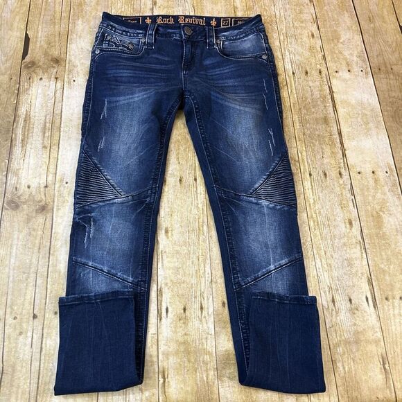 Rock Revival Denim - Rock Revival Skinny Jeans Womens Thick Stitch Jeans Mena Size 27 (31X32)